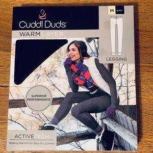 NIB Cuddl Duds Active Tech Leggings - Black